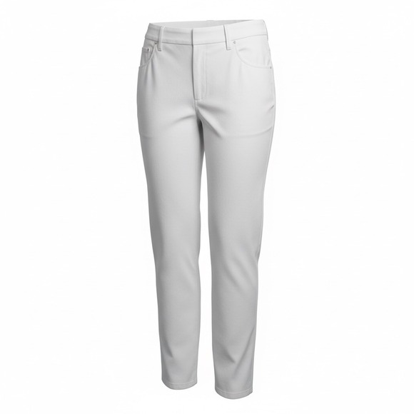 SPANX Pants - SPANX White Ponte Pull On Pants Straight Leg Stretch Career Casual Officecore